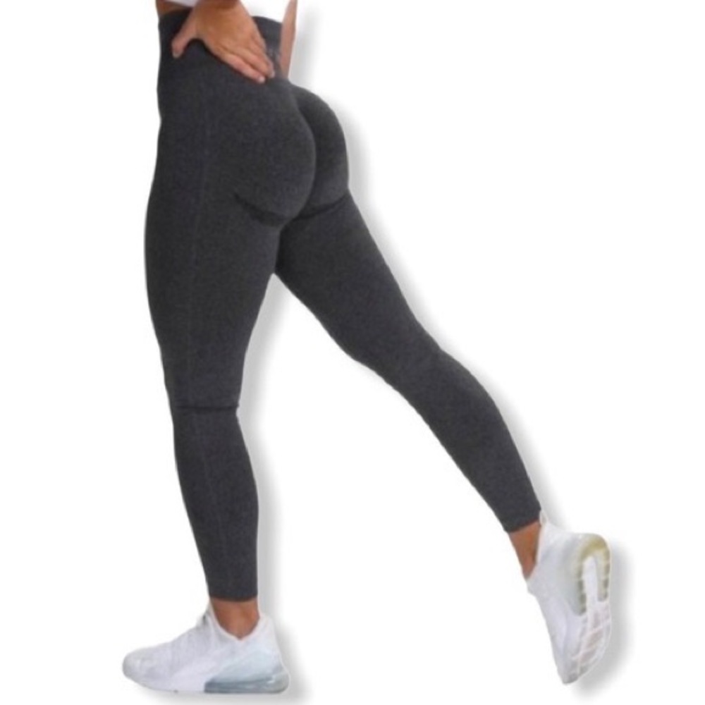 NVGTN speckled black charcoal curve leggings